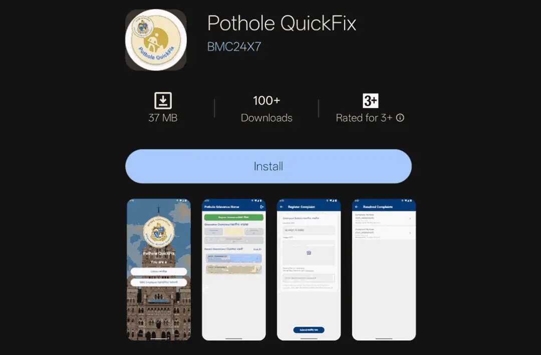 Pothole QuickFix App